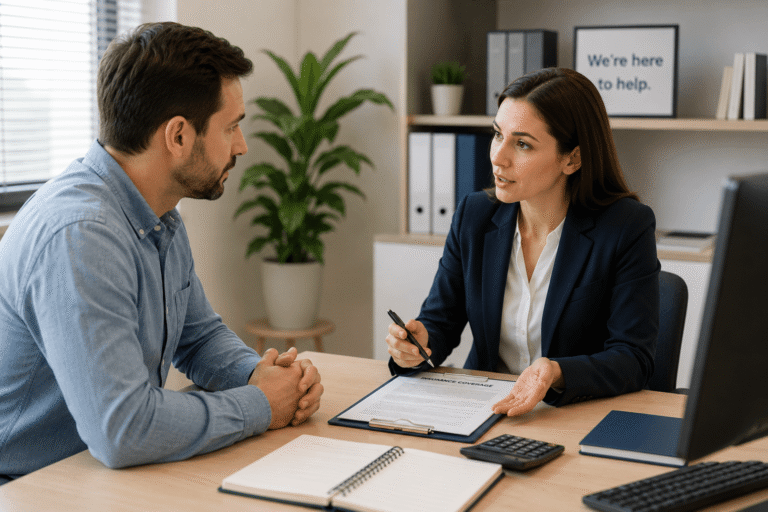 insurance team explaining cost of Hemorrhoidectomy With Insurance